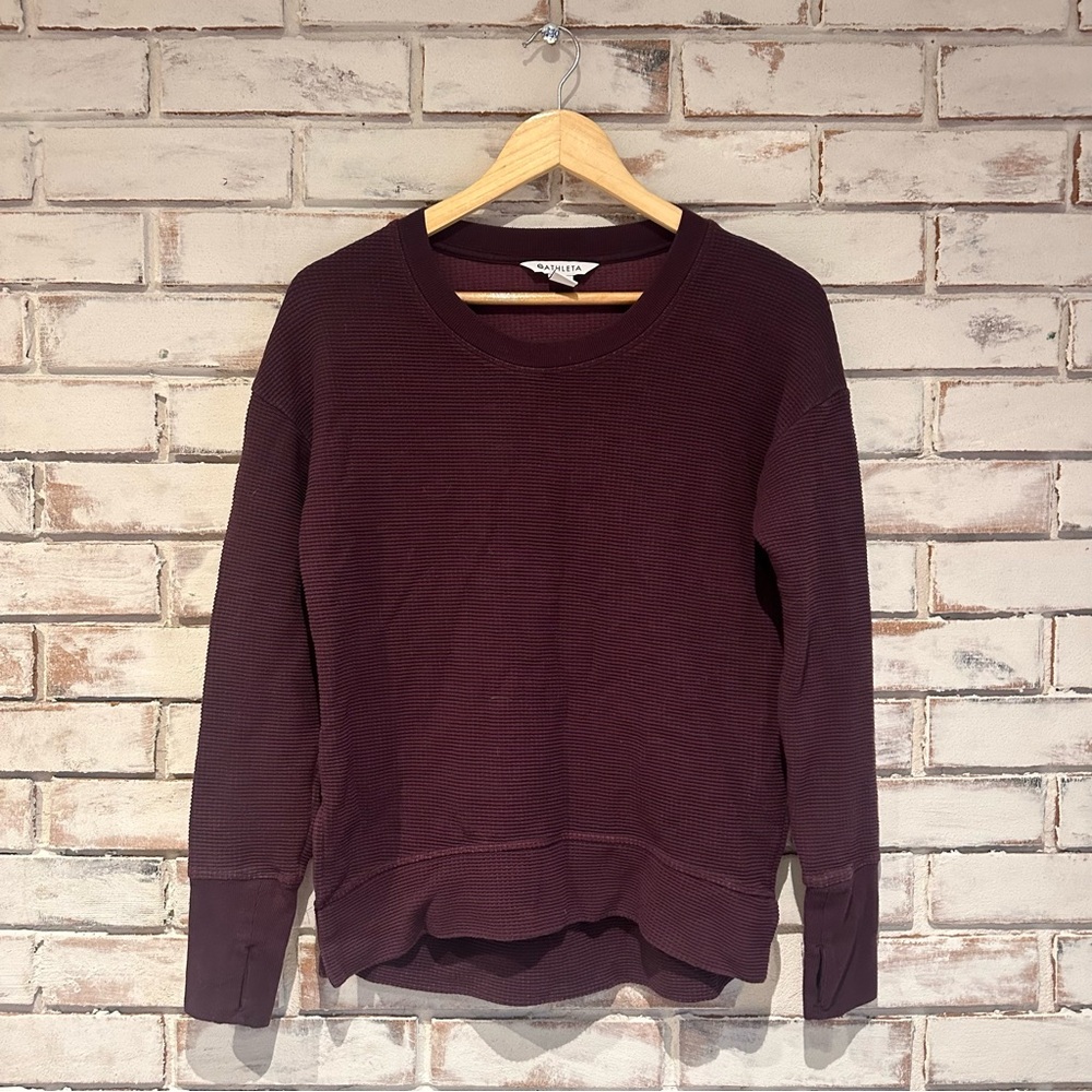Athleta Coaster Luxe Waffle Sweatshirt